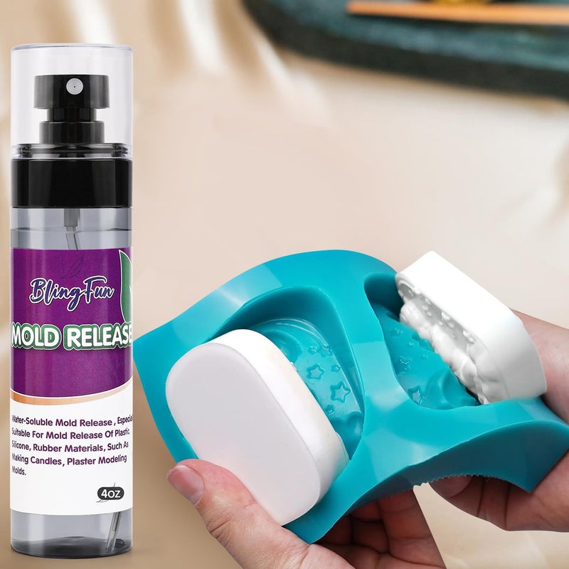 Blingfun Mold Release Spray for Candle Making & Epoxy - Uniform Coverage Fast Drying Non-Stick, Professional Grade Silicone Based Release Agent, Easy to Clean Extends Mold Life - Image 5